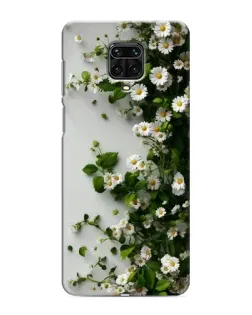 Чехол для Xiaomi Redmi Note 9 Pro с картинкой «Ветка мелких белых цветов»