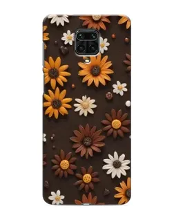 Чехол для Xiaomi Redmi Note 9 Pro с картинкой «Узор из маленьких подсолнухов»