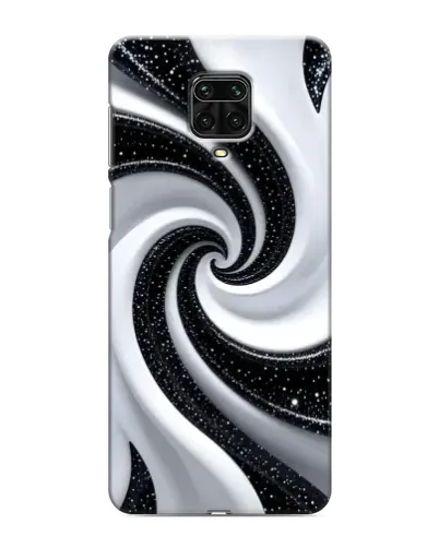 Чохол для Xiaomi Redmi Note 9 Pro з картинкою «Чорно-біла спіраль»