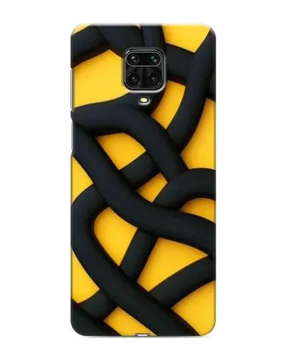 Чохол для Xiaomi Redmi Note 9 Pro з картинкою «Чорне жовте переплетення»