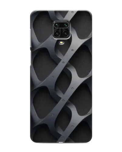 Чохол для Xiaomi Redmi Note 9 Pro з картинкою «Об'ємне сіре плетіння»