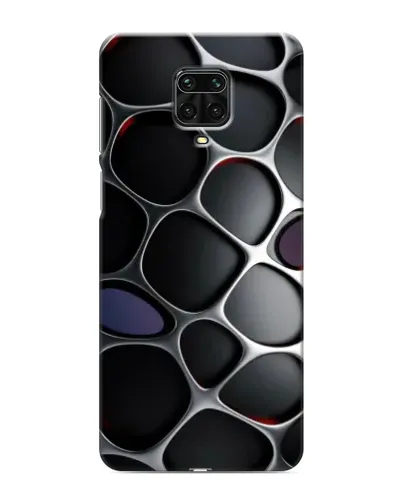 Чохол для Xiaomi Redmi Note 9 Pro з картинкою «Об'ємна темна решітка»