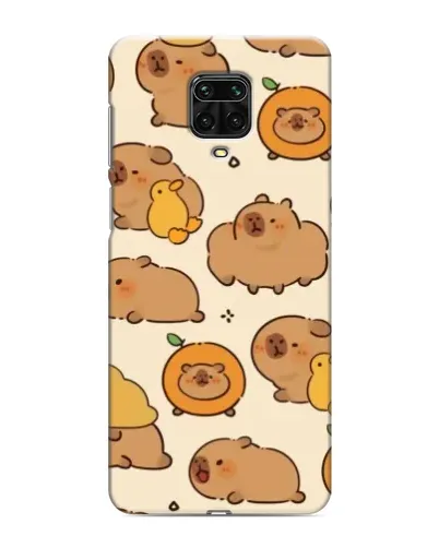 Чехол для Xiaomi Redmi Note 9 Pro с картинкой «Капибары с апельсинами»