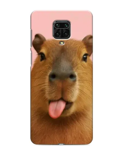 Чехол для Xiaomi Redmi Note 9 Pro с картинкой «Капибара с языком»