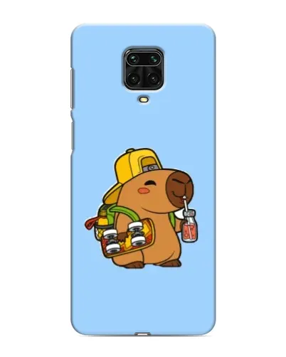 Чехол для Xiaomi Redmi Note 9 Pro с картинкой «Капибара на скейте»