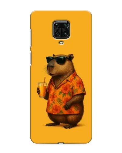 Чехол для Xiaomi Redmi Note 9 Pro с картинкой «Капибара на отдыхе»