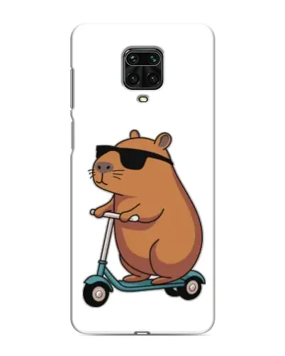 Чехол для Xiaomi Redmi Note 9 Pro с картинкой «Капибара на самокате»