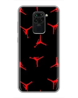 Чехол для Xiaomi Redmi Note 9 с картинкой «Jordan Red Pattern»