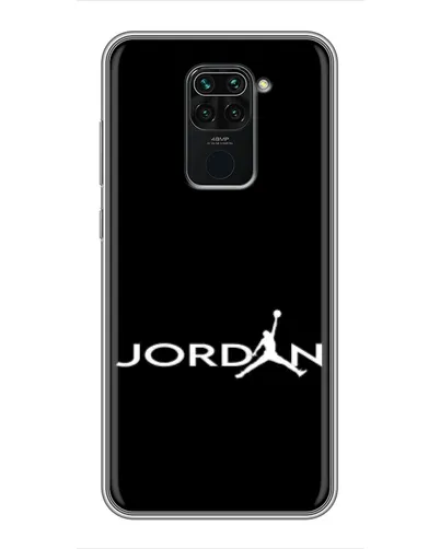 Чехол для Xiaomi Redmi Note 9 с картинкой «Jordan White Logo»