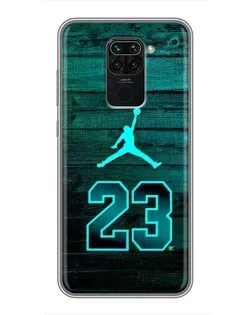 Чехол для Xiaomi Redmi Note 9 с картинкой «Jordan Cyan 23»
