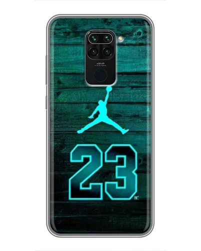 Чехол для Xiaomi Redmi Note 9 с картинкой «Jordan Cyan 23»