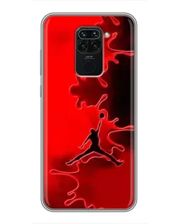 Чехол для Xiaomi Redmi Note 9 с картинкой «Jordan Red Smoke»