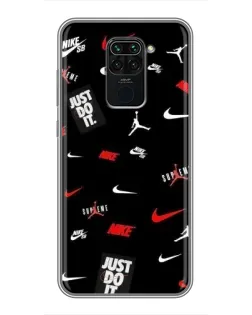 Чехол для Xiaomi Redmi Note 9 с картинкой «Nike Mix Pattern»