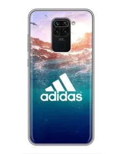 Чехол для Xiaomi Redmi Note 9 с картинкой «Океанская глубина адидас»