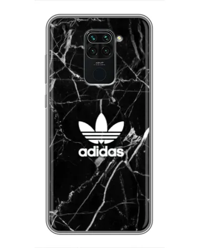 Чехол для Xiaomi Redmi Note 9 с картинкой «Белый мрамор Adidas»