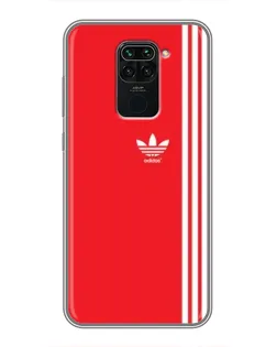 Чехол для Xiaomi Redmi Note 9 с картинкой «Красный минимализм Adidas»