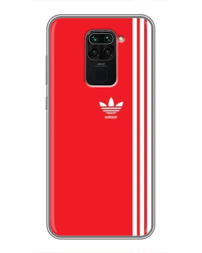 Чехол для Xiaomi Redmi Note 9 с картинкой «Красный минимализм Adidas»