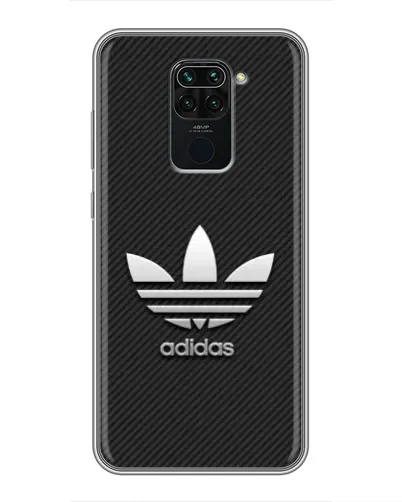 Чехол для Xiaomi Redmi Note 9 с картинкой «Adidas Карбоновая текстура»