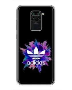 Чехол для Xiaomi Redmi Note 9 с картинкой «Взрыв красок Adidas»
