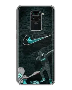 Чехол для Xiaomi Redmi Note 9 с картинкой «Спортивный арт Nike»