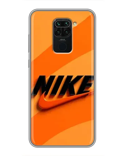 Чехол для Xiaomi Redmi Note 9 с картинкой «Оранжевый драйв Nike»