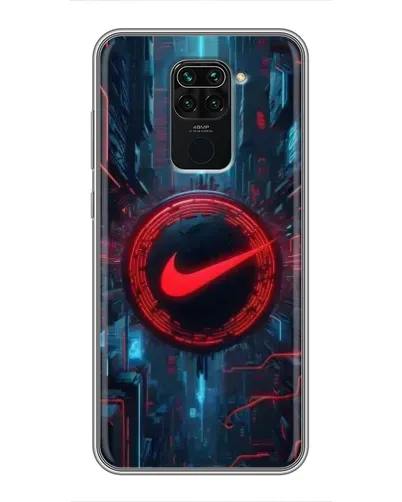 Чехол для Xiaomi Redmi Note 9 с картинкой «Техногенный стиль Nike»