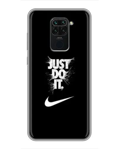 Чехол для Xiaomi Redmi Note 9 с картинкой «Текстовый принт Nike»