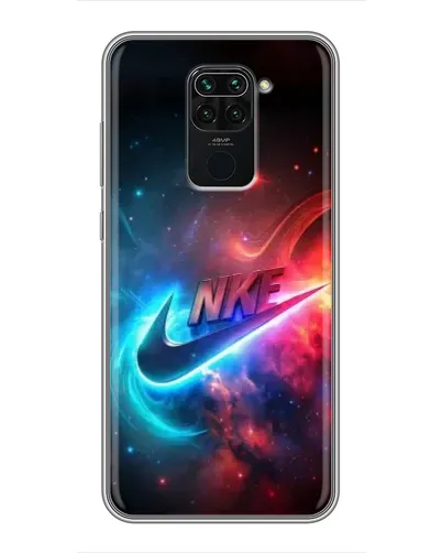 Чехол для Xiaomi Redmi Note 9 с картинкой «Огненный логотип Nike»