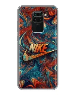 Чехол для Xiaomi Redmi Note 9 с картинкой «Nike в абстракции»