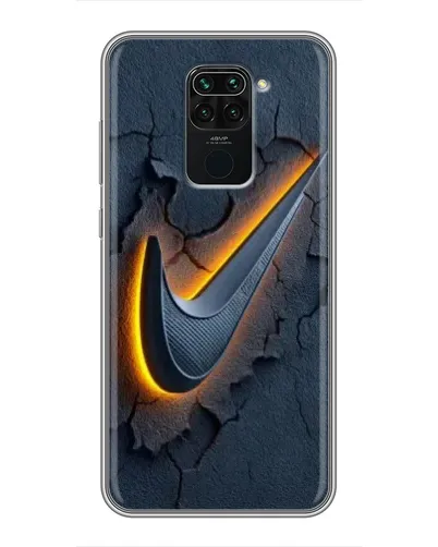 Чехол для Xiaomi Redmi Note 9 с картинкой «Объемный логотип Найк»