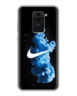 Чехол для Xiaomi Redmi Note 9 с картинкой «Nike и синий дым»
