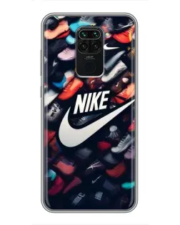 Чехол для Xiaomi Redmi Note 9 с картинкой «Коллекция кроссовок Nike»