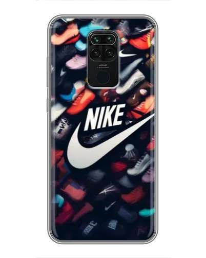 Чехол для Xiaomi Redmi Note 9 с картинкой «Коллекция кроссовок Nike»