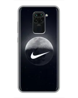Чехол для Xiaomi Redmi Note 9 с картинкой «Nike в стиле граффити»