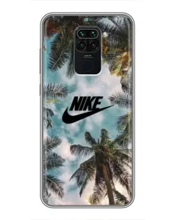Чохол для Xiaomi Redmi Note 9 з картинкою «Тропічний принт Nike»
