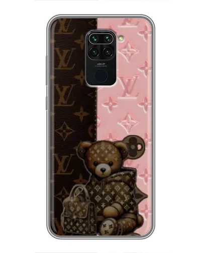 Чехол для Xiaomi Redmi Note 9 с картинкой «Мишка в стиле LV»