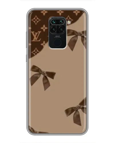 Чехол для Xiaomi Redmi Note 9 с картинкой «LV — кофейный атлас»