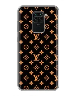 Чехол для Xiaomi Redmi Note 9 с картинкой «Золотая монограмма LV»