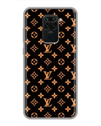 Чехол для Xiaomi Redmi Note 9 с картинкой «Золотая монограмма LV»