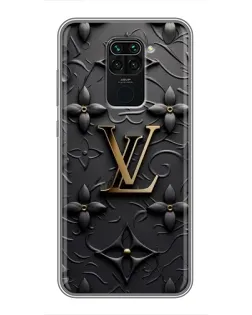 Чехол для Xiaomi Redmi Note 9 с картинкой «Кожаная текстура LV»