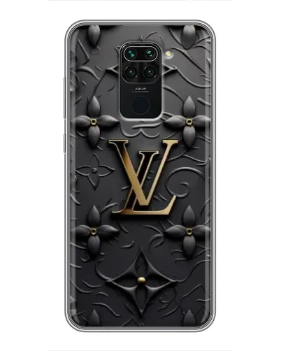 Чехол для Xiaomi Redmi Note 9 с картинкой «Кожаная текстура LV»
