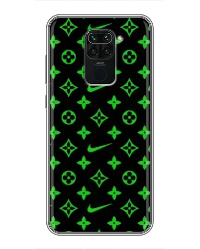 Чехол для Xiaomi Redmi Note 9 с картинкой «Неоновый принт LV»
