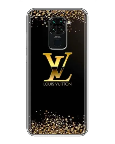 Чехол для Xiaomi Redmi Note 9 с картинкой «LV — золотые искры»