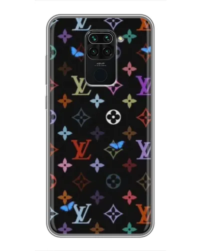 Чехол для Xiaomi Redmi Note 9 с картинкой «Цветная монограмма LV»