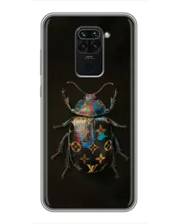 Чехол для Xiaomi Redmi Note 9 с картинкой «LV — мраморный принт»