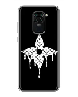 Чехол для Xiaomi Redmi Note 9 с картинкой «Цветочная монограмма»