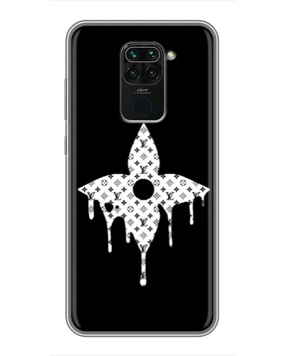 Чехол для Xiaomi Redmi Note 9 с картинкой «Цветочная монограмма»