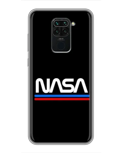Чехол для Xiaomi Redmi Note 9 с картинкой «NASA — классика Red Blue»
