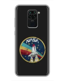 Чехол для Xiaomi Redmi Note 9 с картинкой «NASA — эмблема миссии»