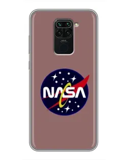 Чехол для Xiaomi Redmi Note 9 с картинкой «NASA — ретро космос»